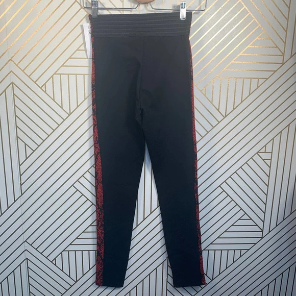 Zara Pants Snake Animal Print Side Stripe‎ Ponte Knit Black Leggings Size Small - Picture 6 of 12